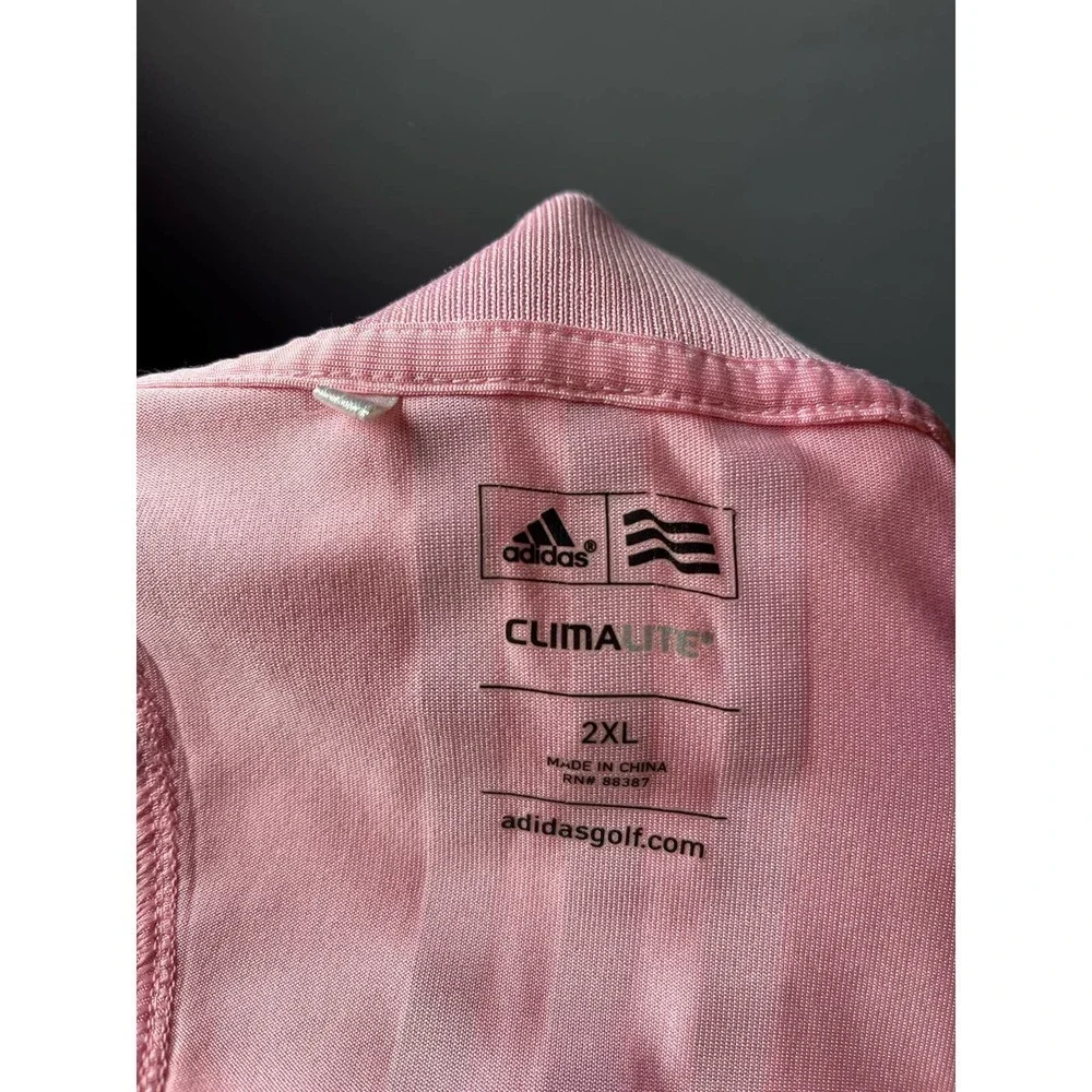 Adidas ClimaLite Pink Golf Polo Shirt 2XL